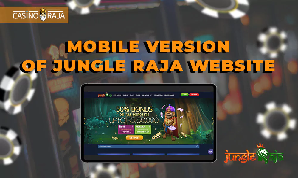 Mobile version of Jungle Raja website