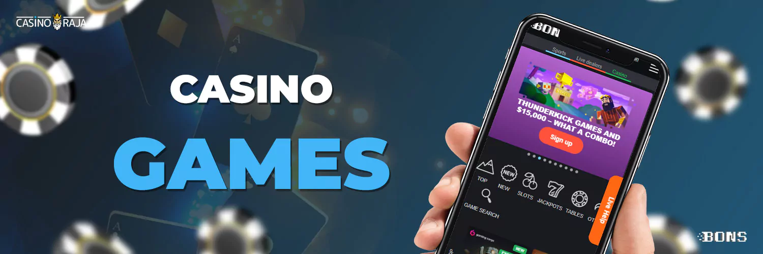 Slots & Games on the Bons Mobile App