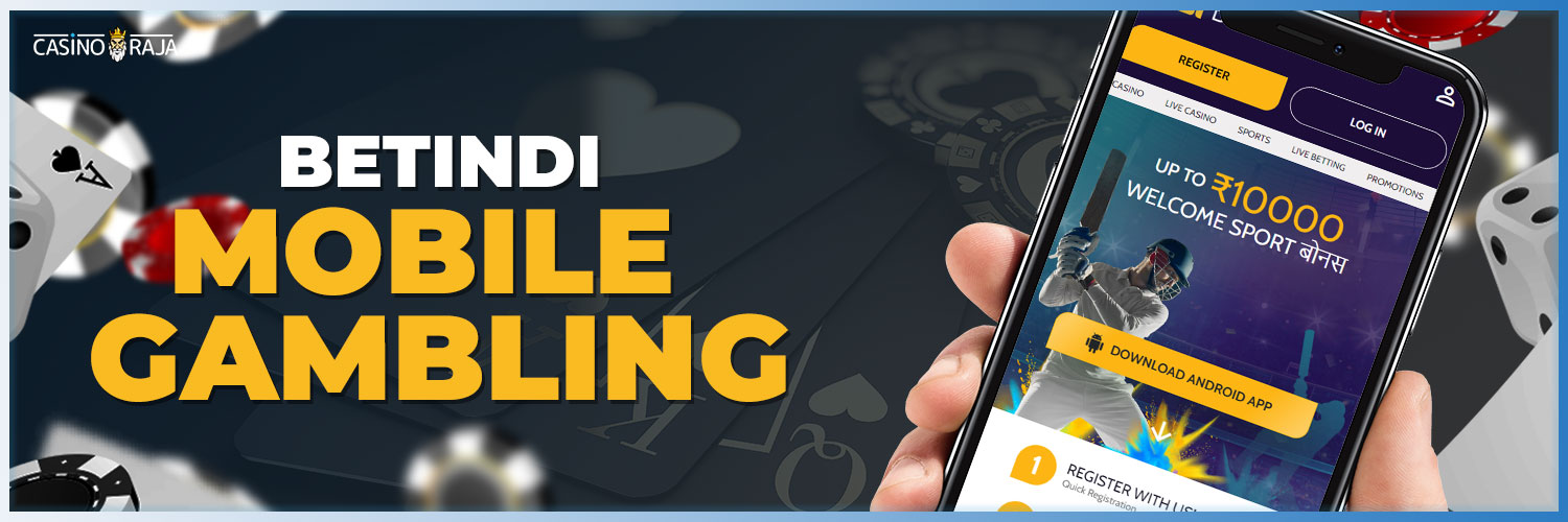 All mobile gaming features of the betindi casino platform.