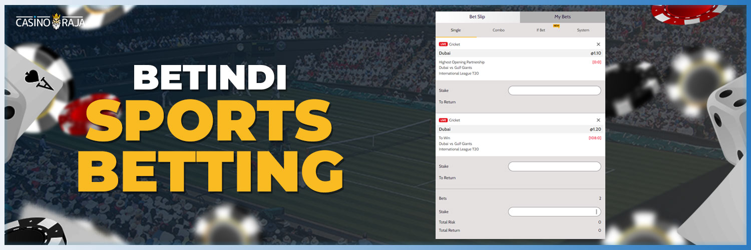 All betting markets available on the betindi platform.
