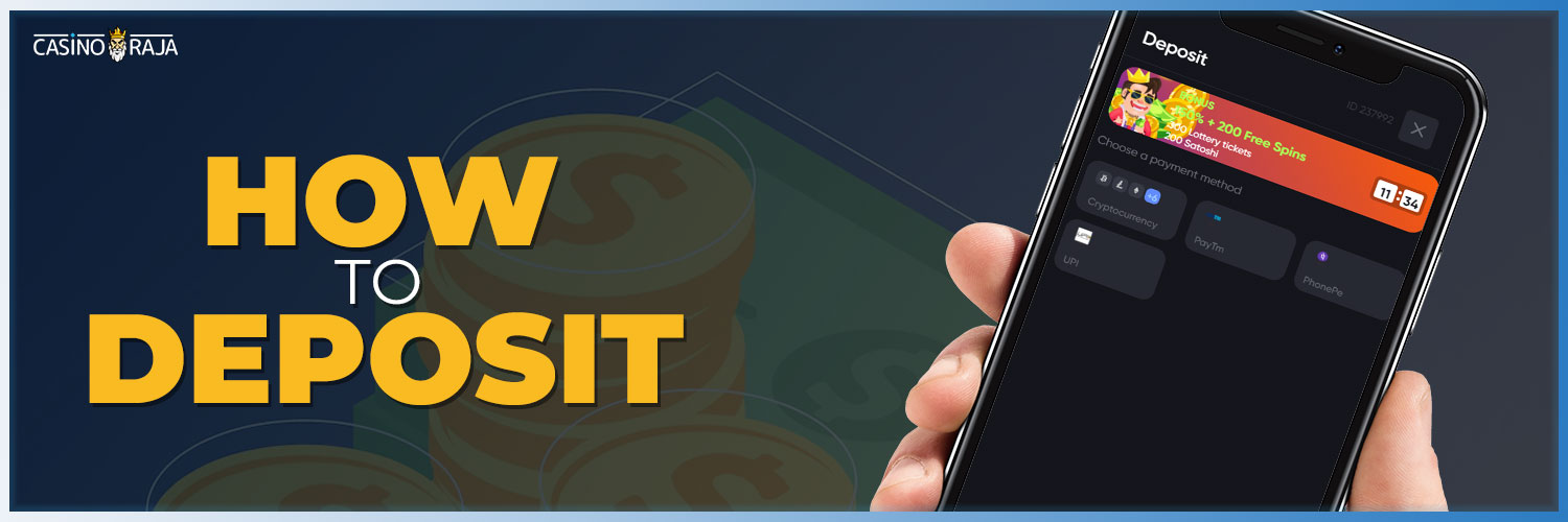 The easiest way to replenish an account on the richy casino for Indian punters. 
